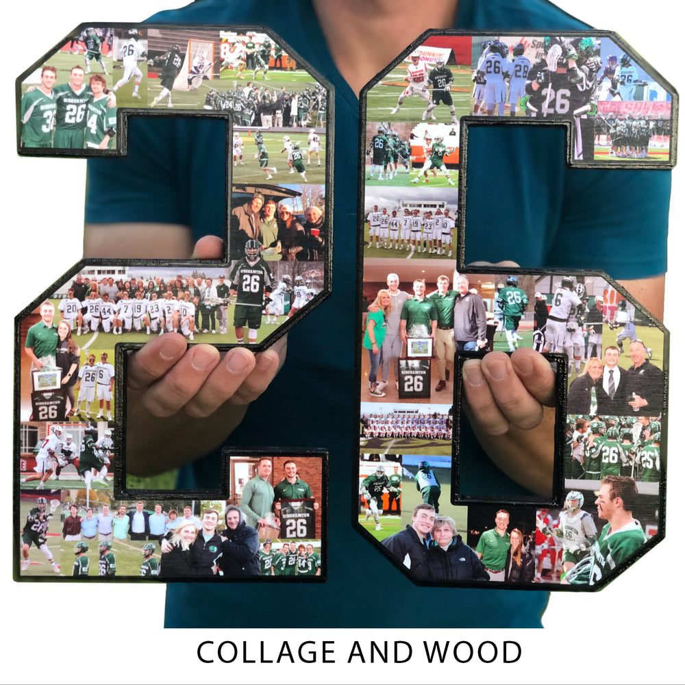 Identity Series: Lacrosse Numbers and Monograms from collageandwood.com.