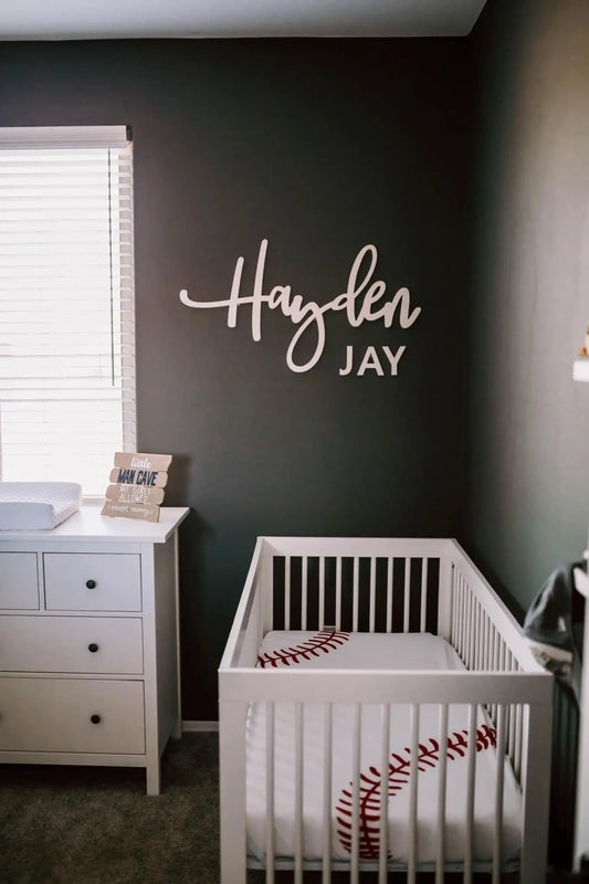 nursery wall letters hayden script font,  Jay capital letters.