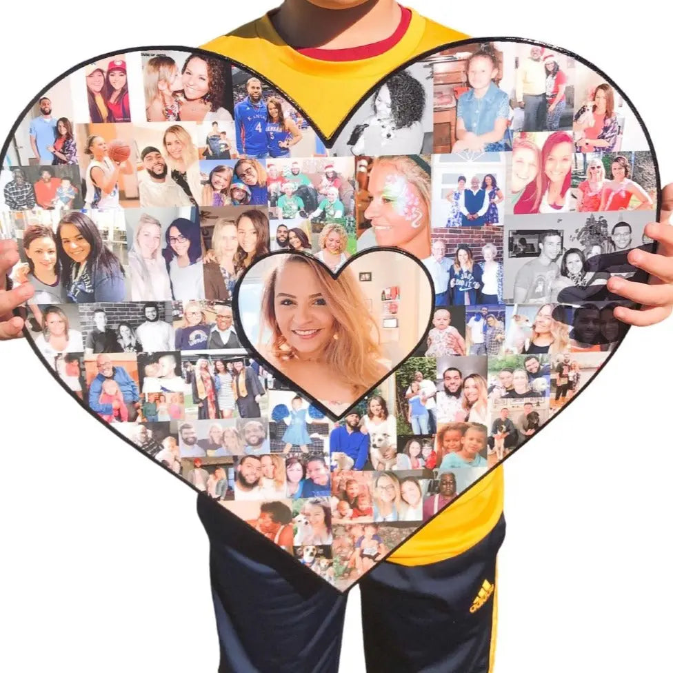 Giant Heart Collage, Valentine's Gift, Galentine's Gift - collageandwood