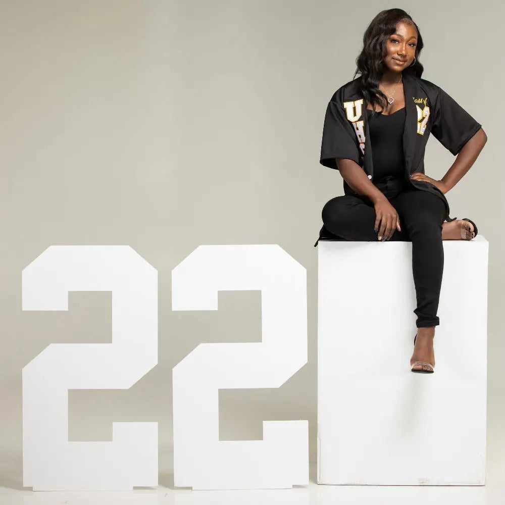 paint our jumbo photo posing block white and let your seniors be the star of the shoot!