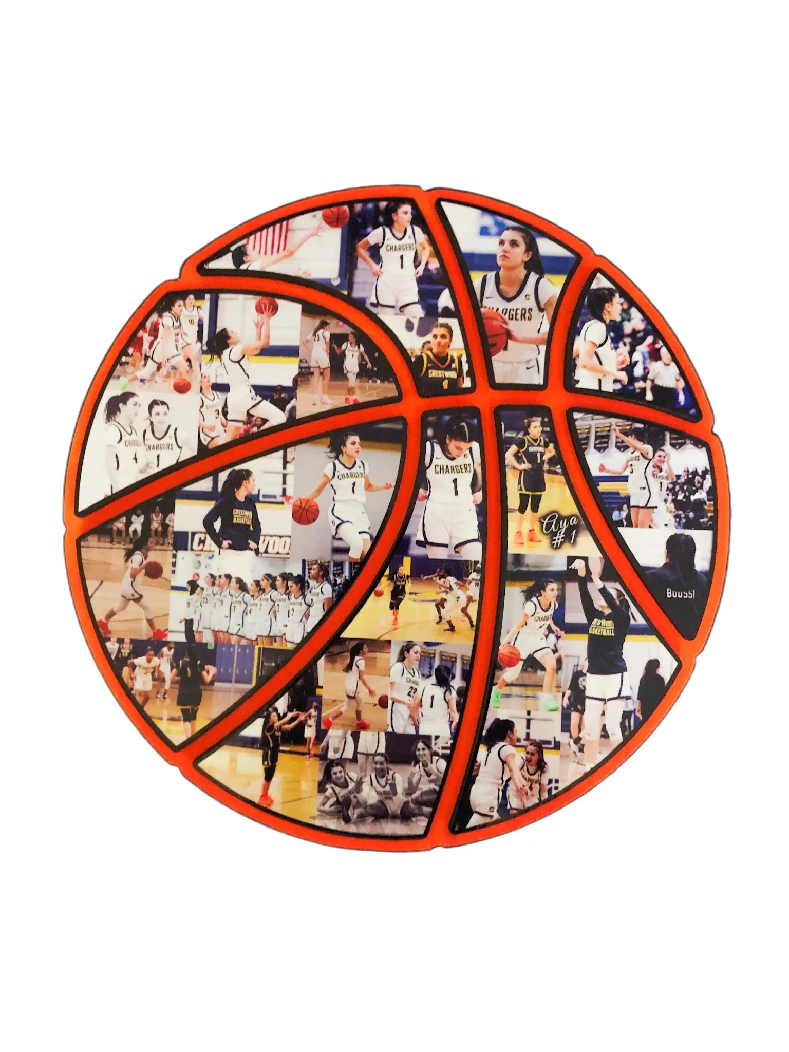 personalized basketball collage.