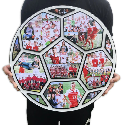 Soccer Collage | Soccer Collage Senior Gift | 15 Inches | Collage and Wood - collageandwood