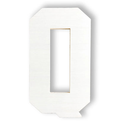 Wooden Letter Q | Large Wooden Letter Q | Unfinished Wood Letter Q - collageandwood