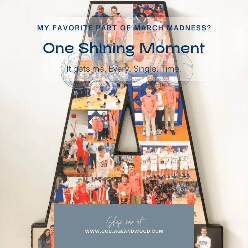 One Shining Moment: Celebrate the Career Highlights | Collage and Wood