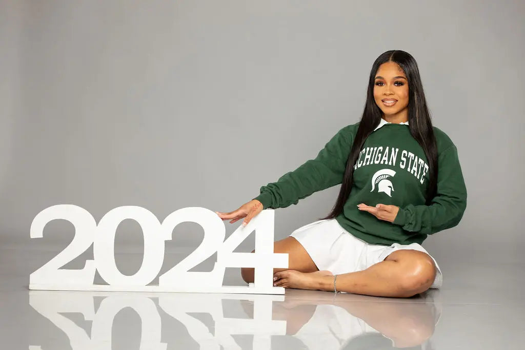 Senior 2024 Picture Prop with beautiful model.