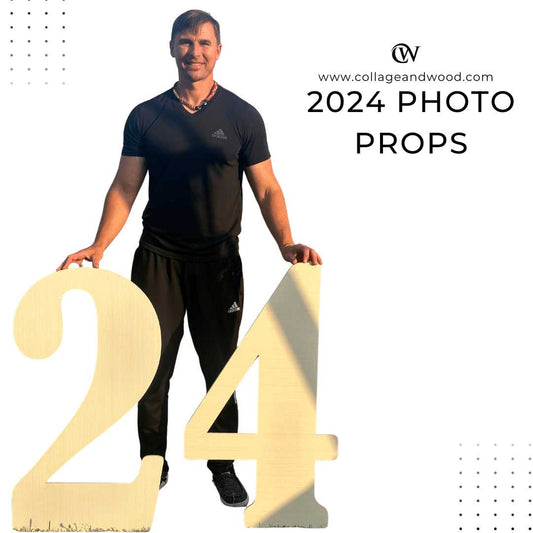 This beautiful, giant wooden 24 is the perfect prop to use as a photo backdrop for senior pictures and graduations that need something extra.