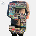 Person holding a large number '5' collage made of  soccer photos. Designed by CollageandWood.com.