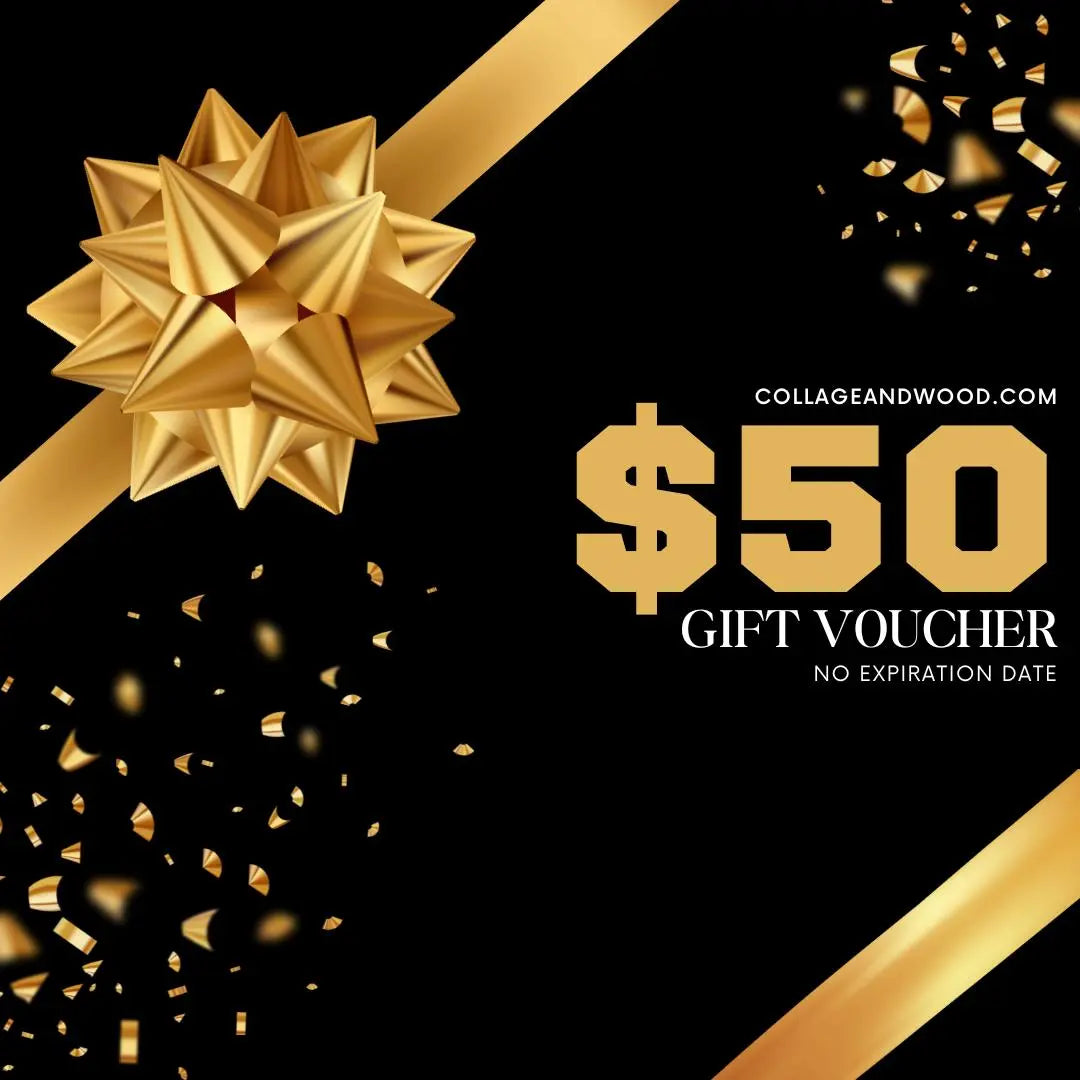 Collage and Wood Gift Card | The Perfect Sports Gift Card Collage and Wood