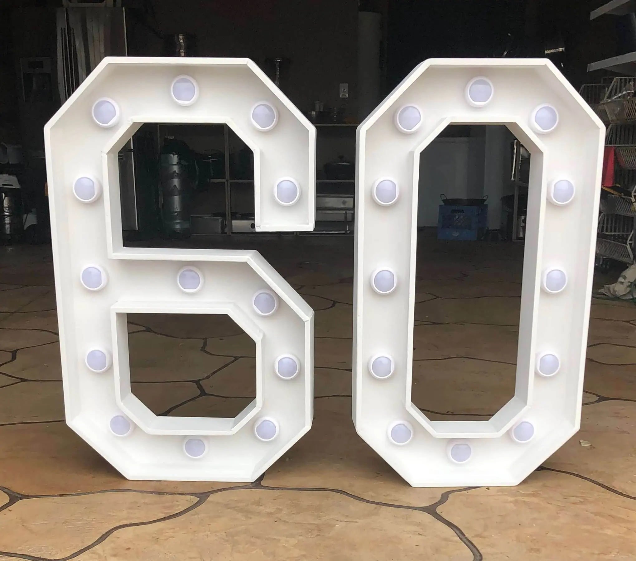 Marquee Light Up Numbers 6-0 | Marquee Numbers With Lights | NC collageandwood