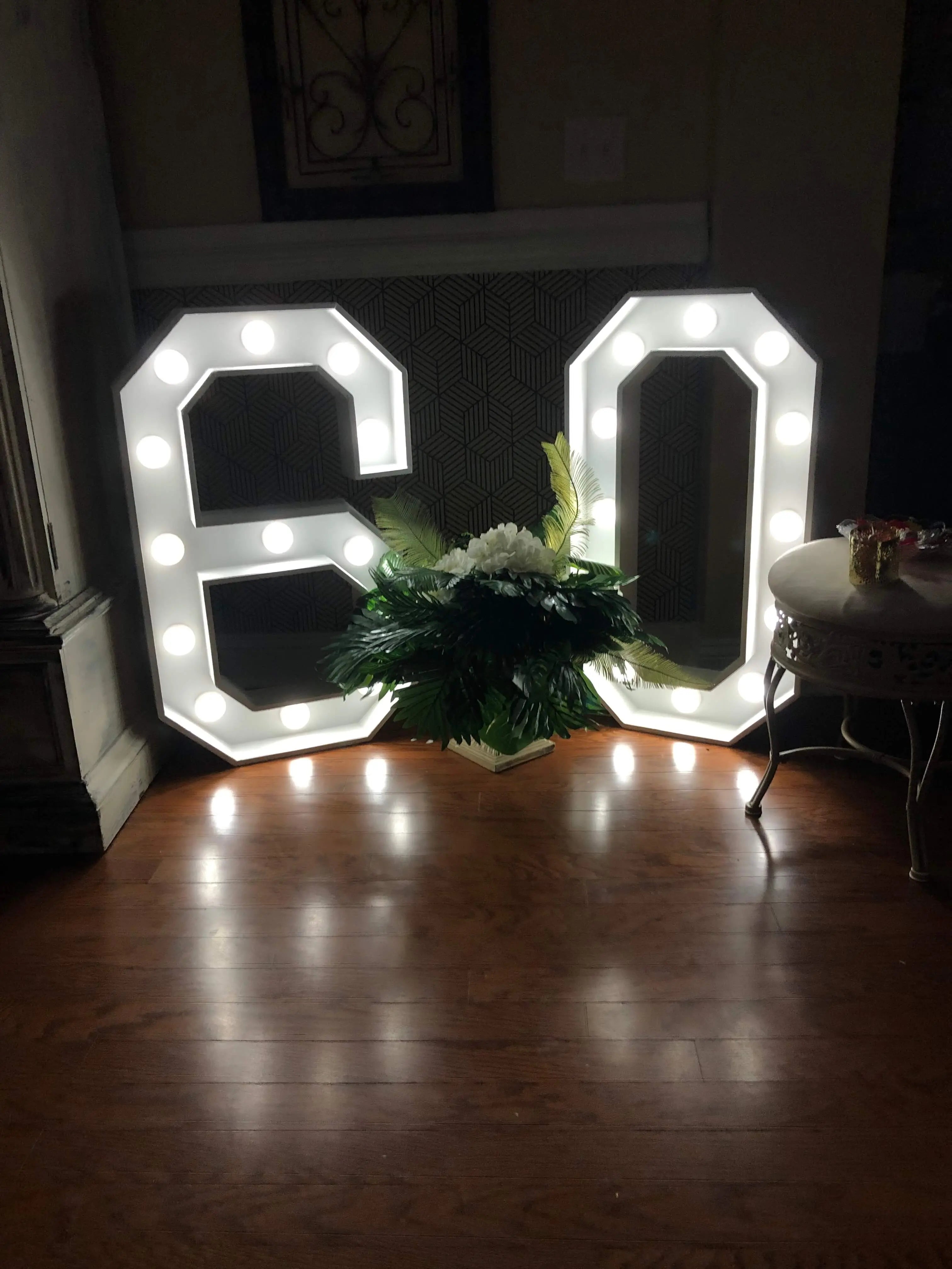 Marquee Light Up Letters | Marquee Numbers With Lights | NC collageandwood