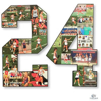 Identity Series: Field Hockey Senior Night Numbers & Monograms from collageandwood.com.