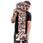 Jon Waddell holding a large number-1 photo collage of volleyball memories—perfect for beach volleyball fans and anyone who loves the sport. A must-have volleyball gift and a great way to celebrate the game and ball.