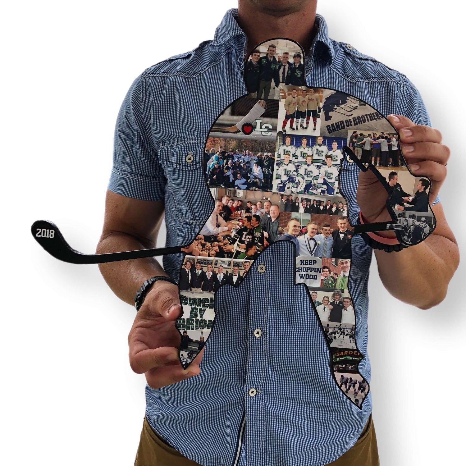 skating hockey player collage