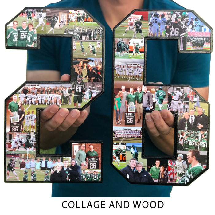 Identity Series: Lacrosse Numbers and Monograms from collageandwood.com.