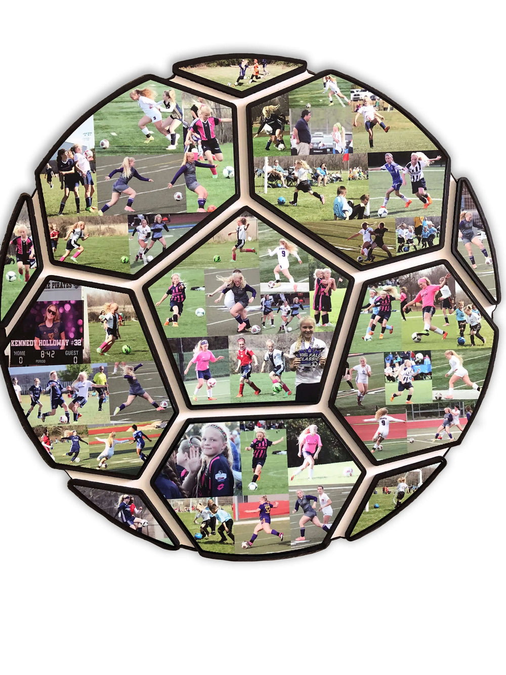 Soccer ball, 24 inches. Available at collageandwood.com.