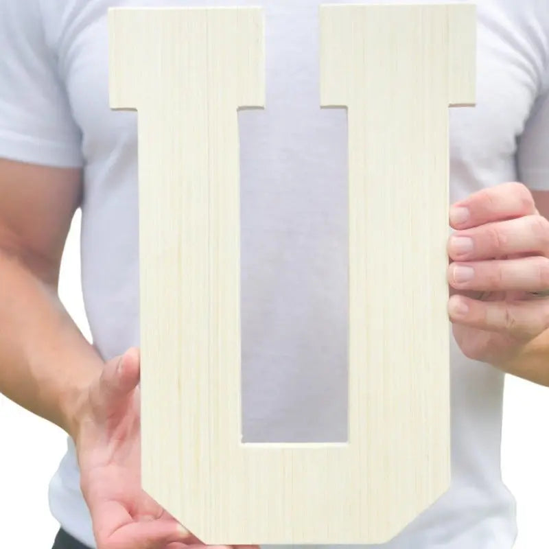 wooden letter u
