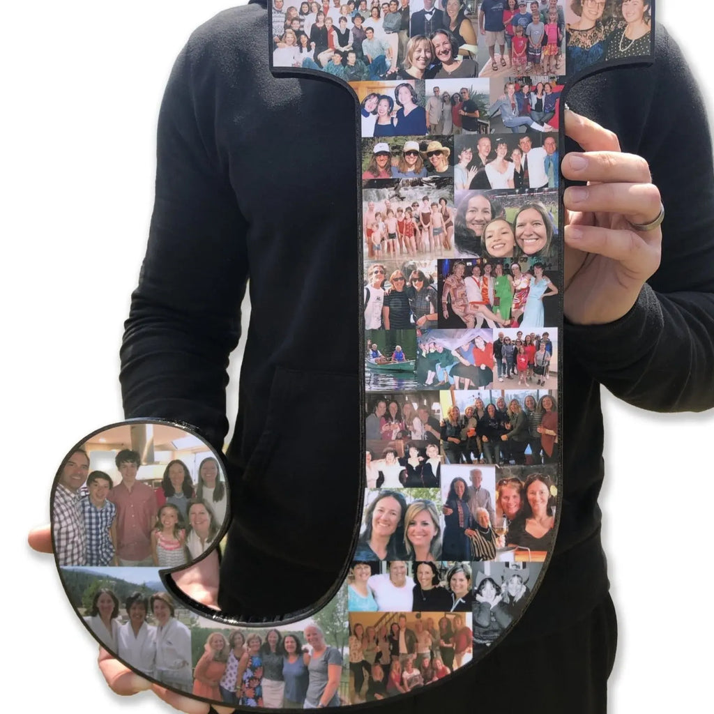 18 Inch Custom Milestone Birthday, Anniversary, or Reunion Collage Number or Letter - collageandwood