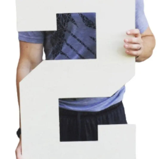 oversized wooden number 2