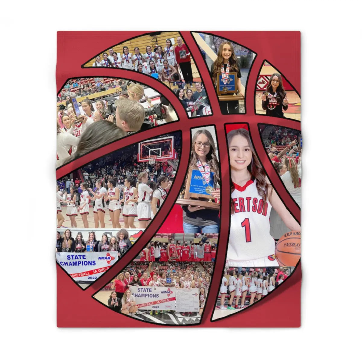 Basketball Senior Night Blanket From CollageandWood.com.