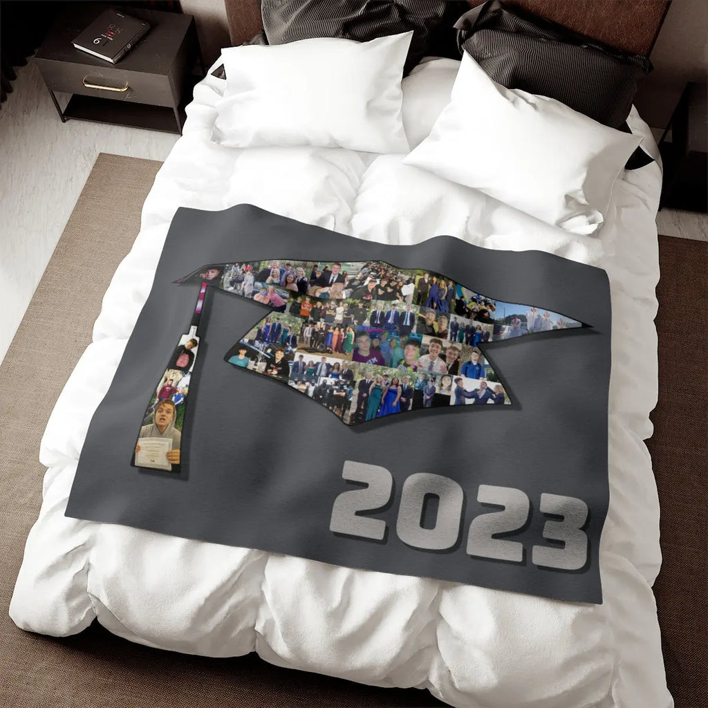 Graduation Gap Senior Blanket Gift From CollageandWood.com.