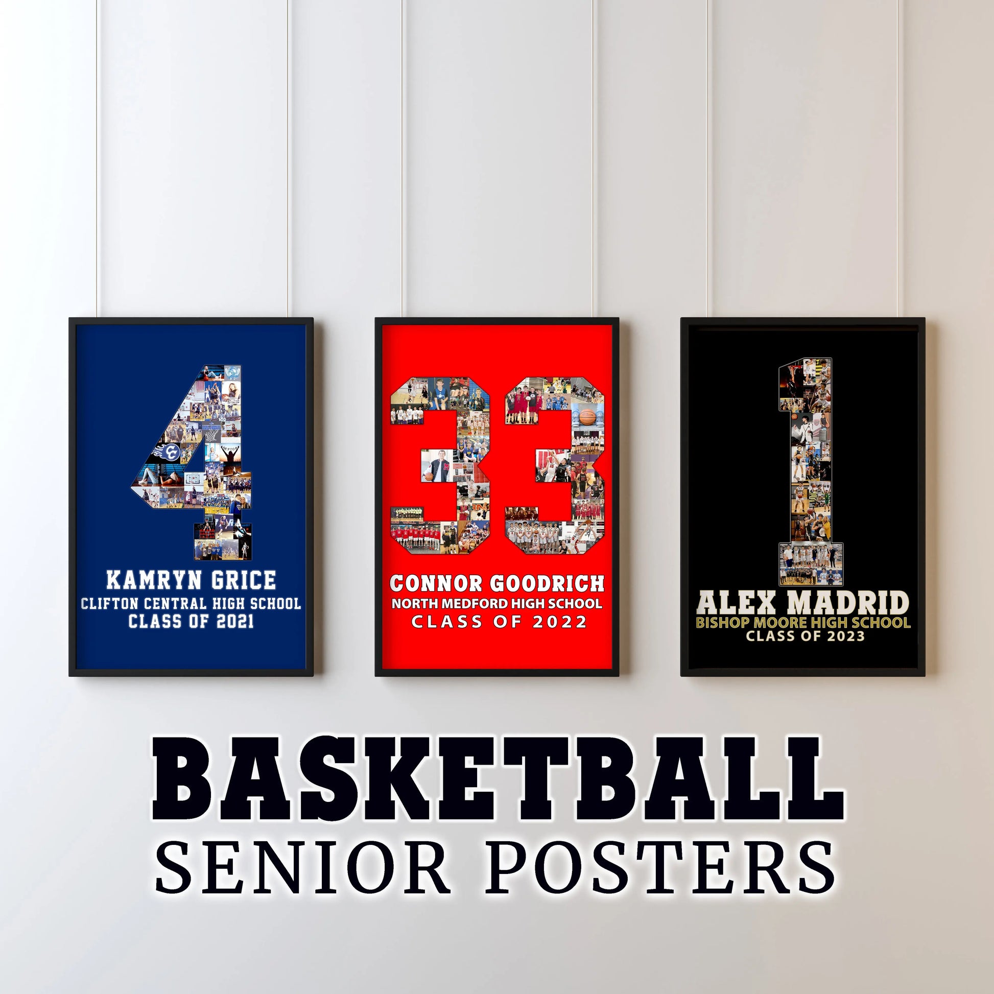Capture the lasting memories of a beloved basketball player's senior night with a custom photo collage poster!