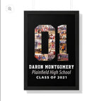Collage and Wood Framed poster mock up.