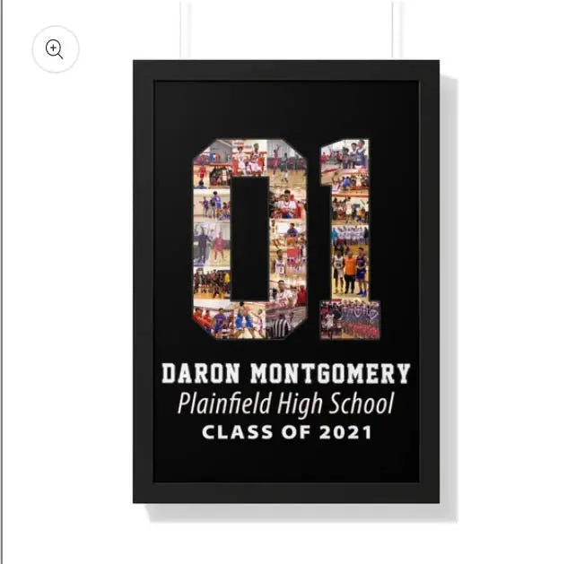 Collage and Wood Framed poster mock up.