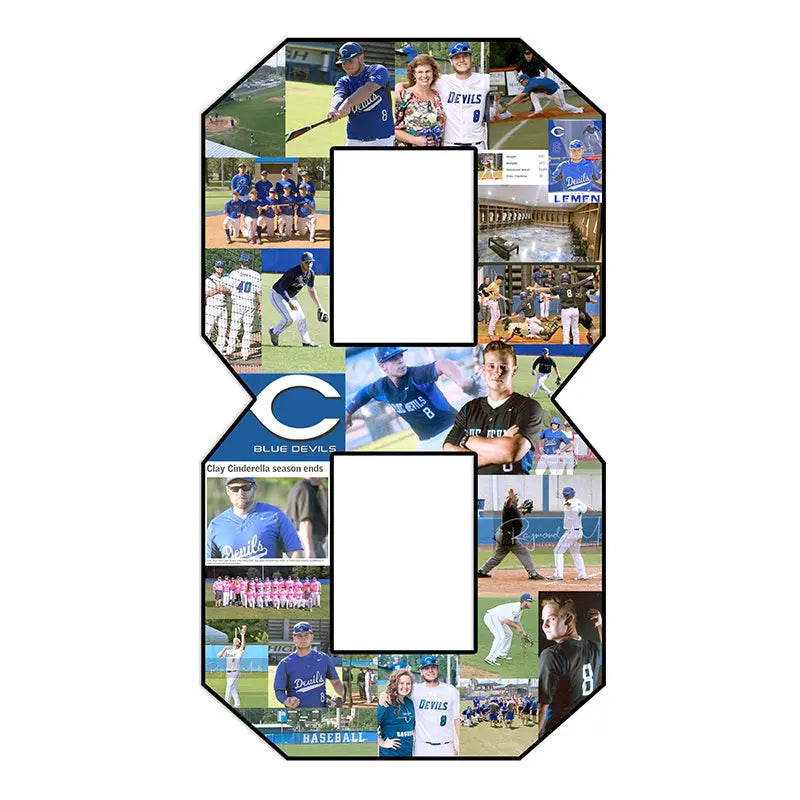 senior day baseball ideas for college baseball players: #8 photo collage.