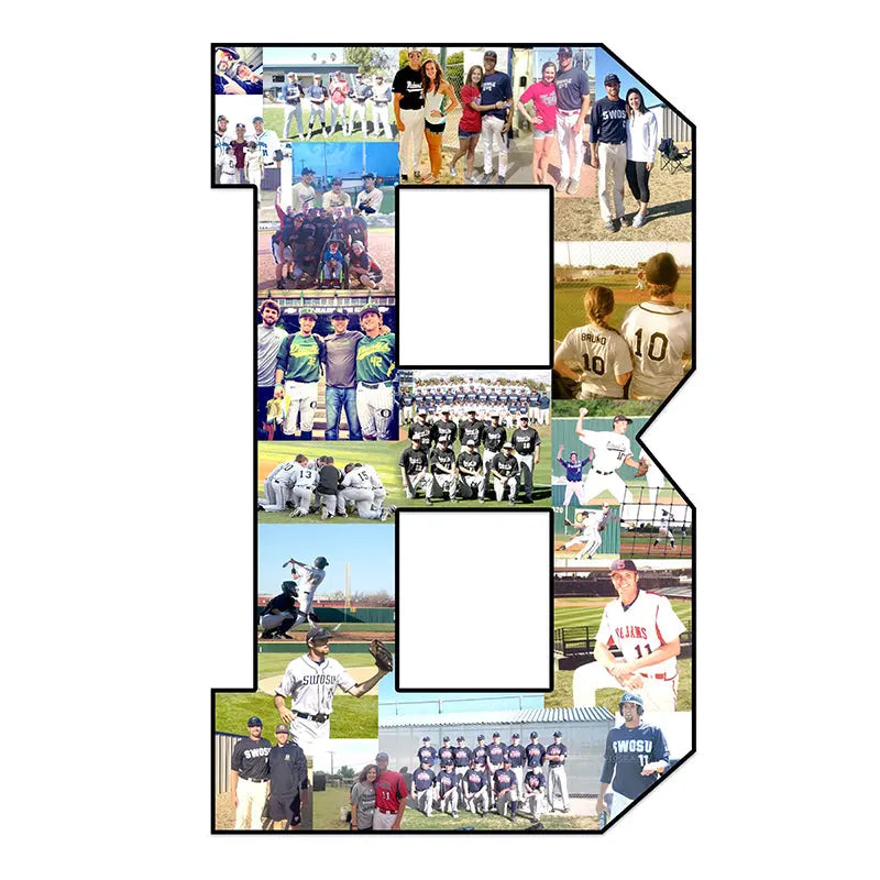 senior night baseball gift ideas: 18 inch photo letters and numbers.