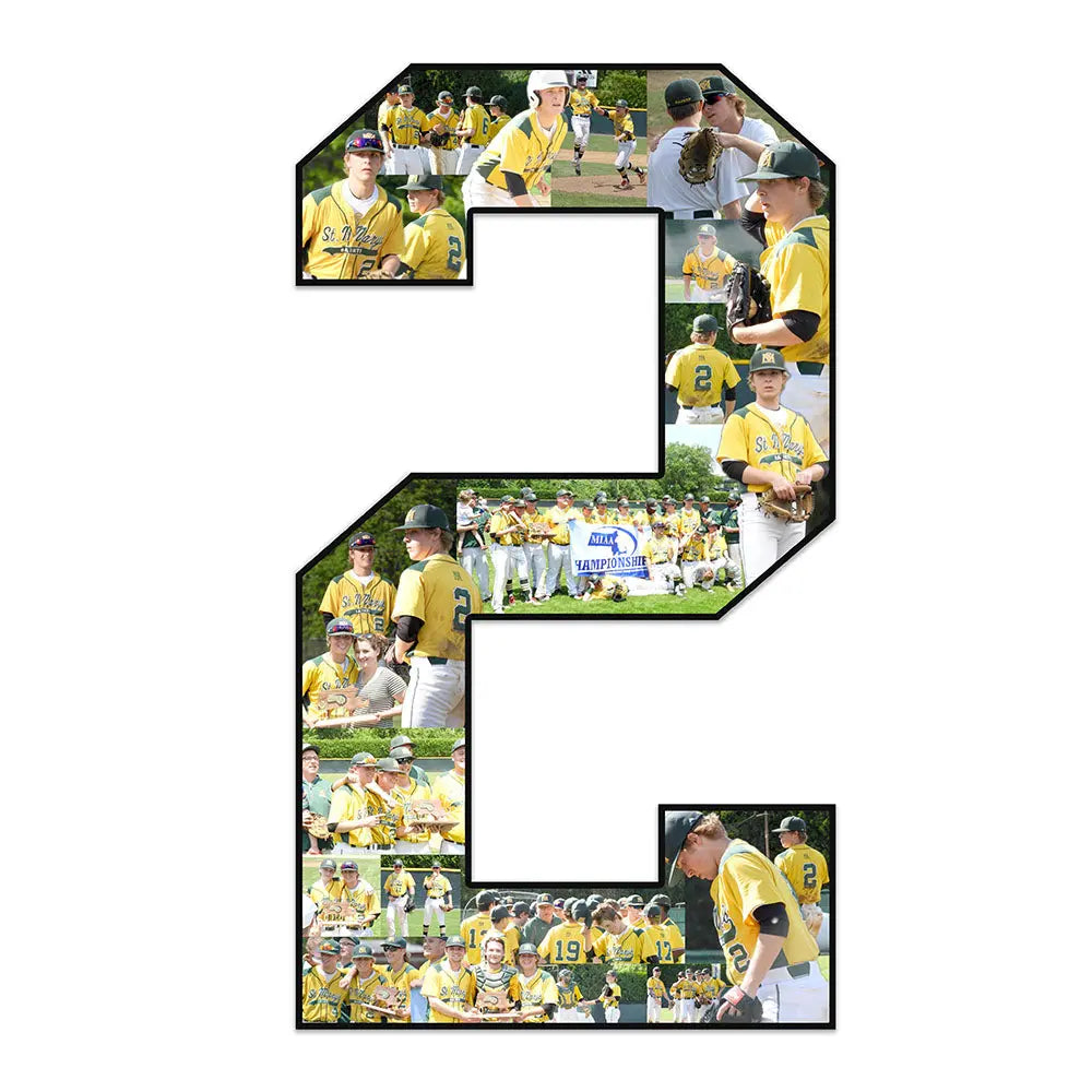 baseball collage gift for player #2 from collageandwood.com