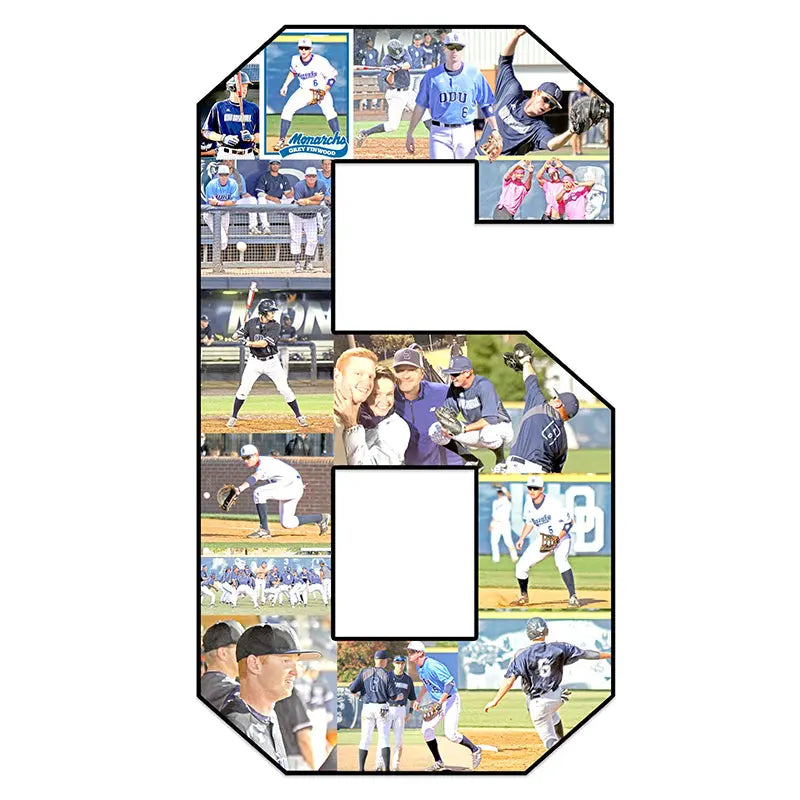 senior baseball gifts for your baseball lover: #6 photo collage.