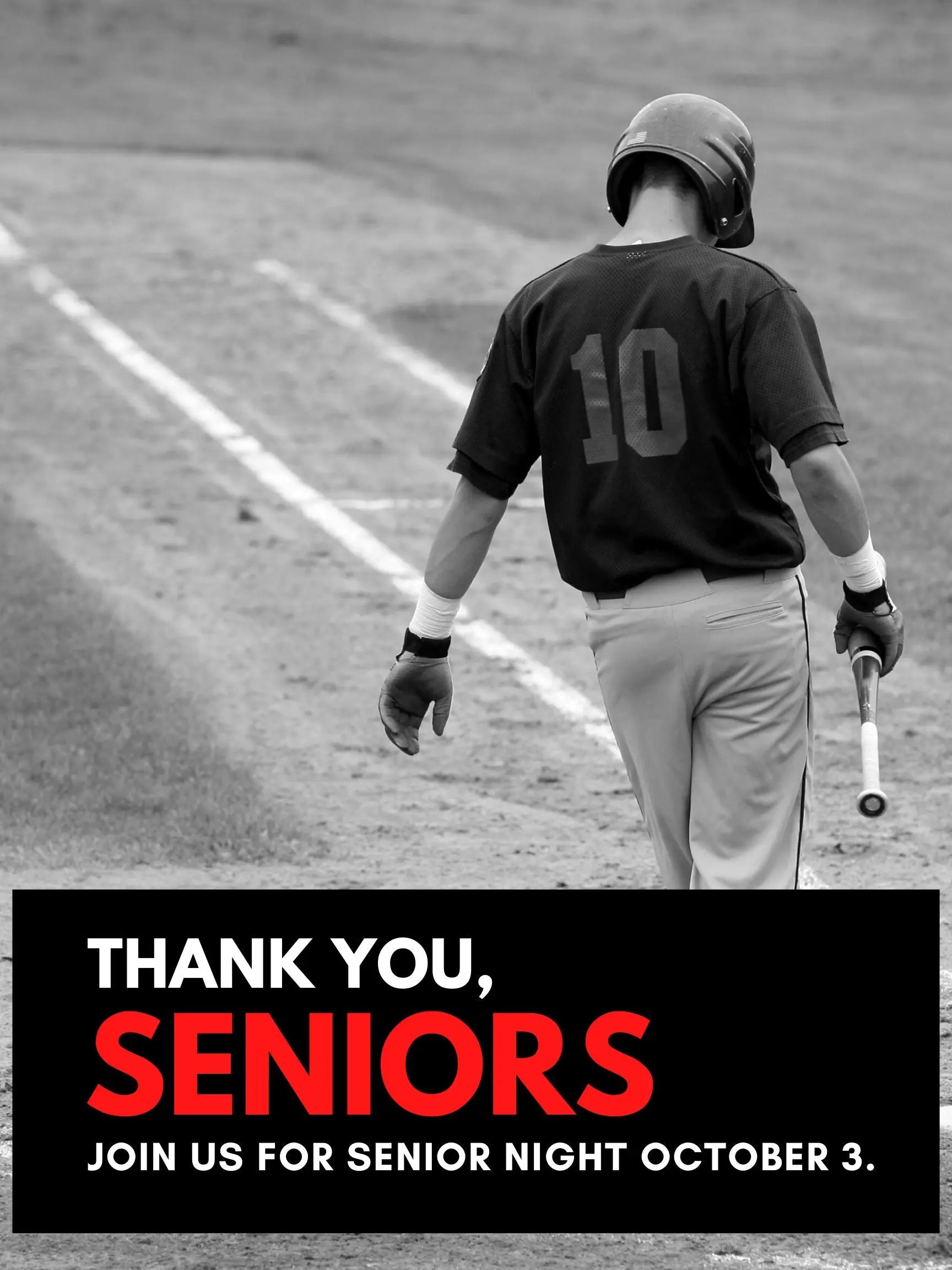 Baseball Senior Night Poster to Promote Your Baseball Senior Night