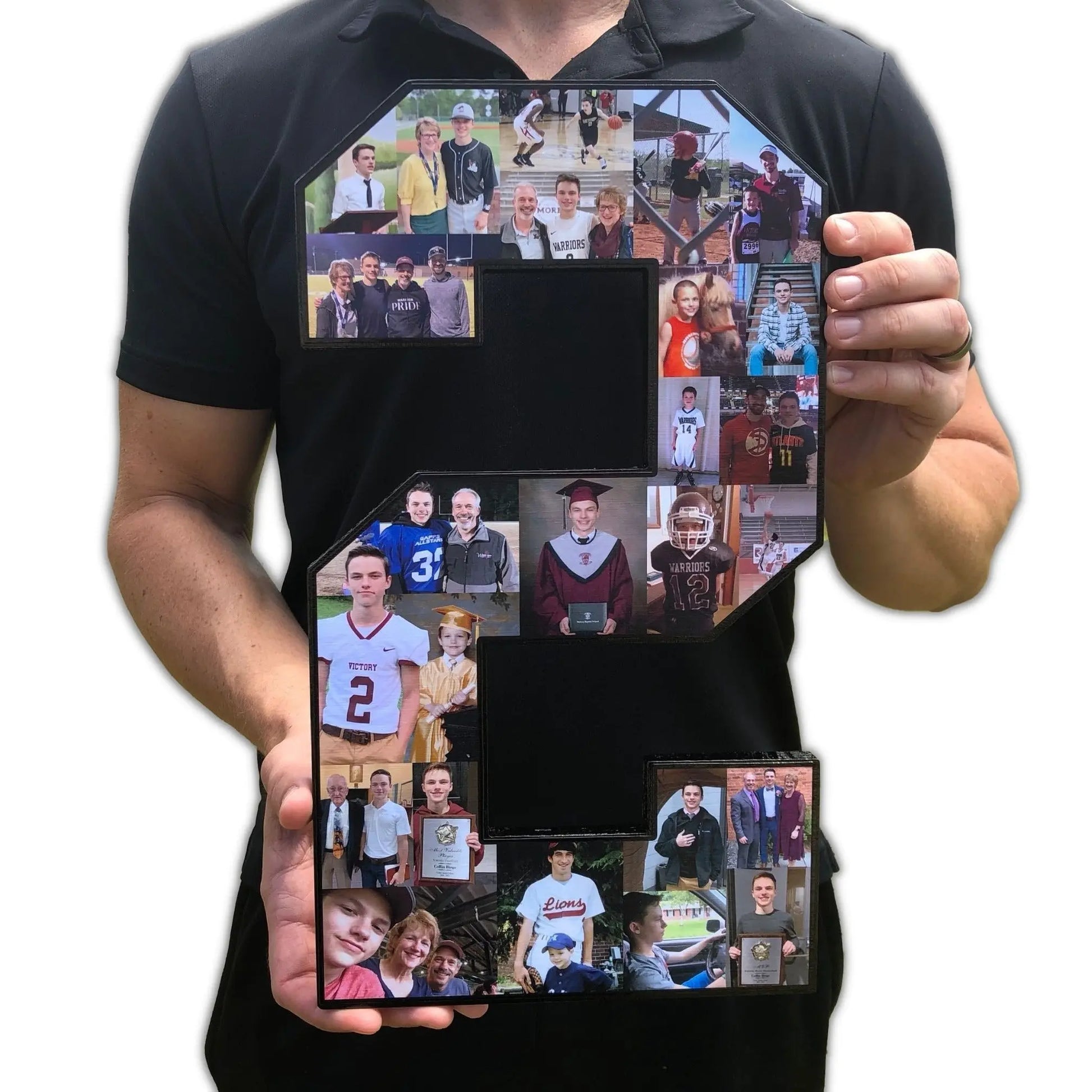 Football Sports Collage for Elite Senior Athletes. 15 inches. - collageandwood