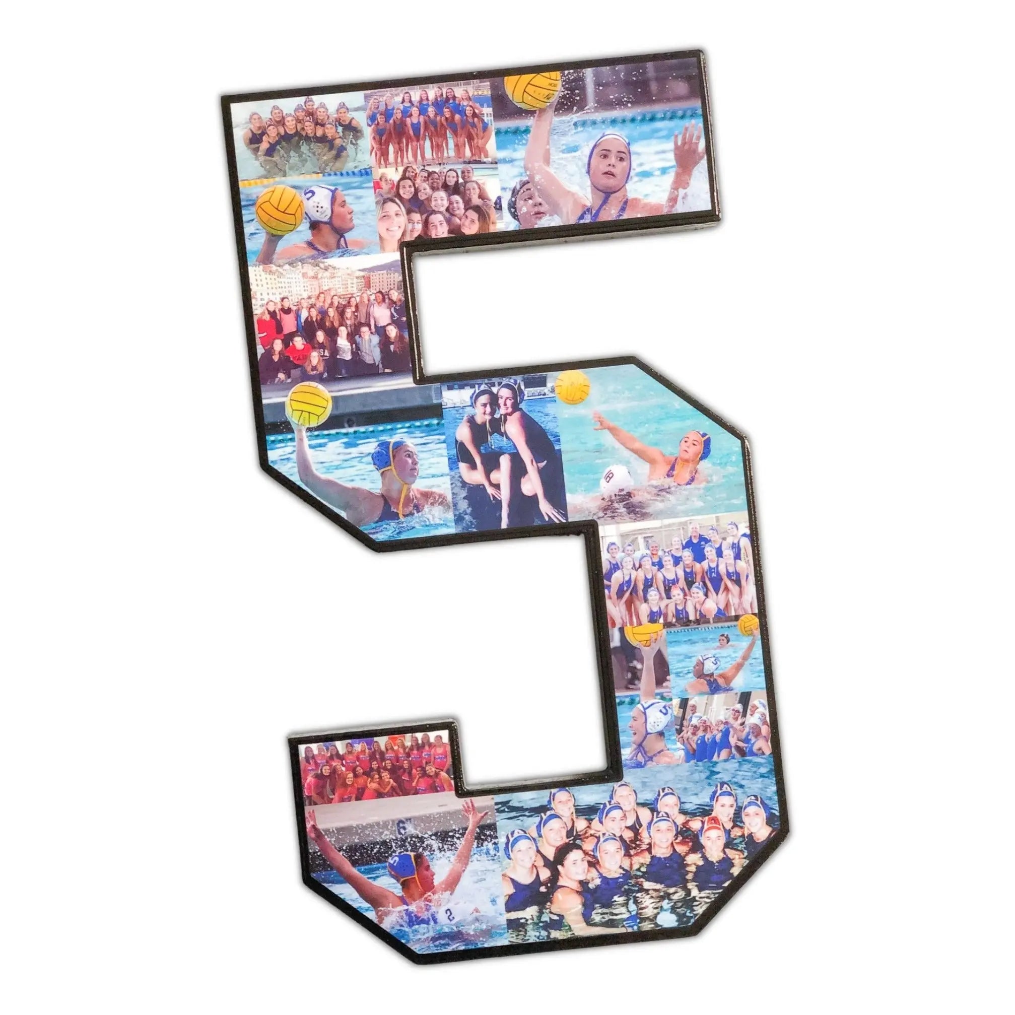 Water Polo Sports Collage for Elite Senior Athletes. 15 inches. - collageandwood