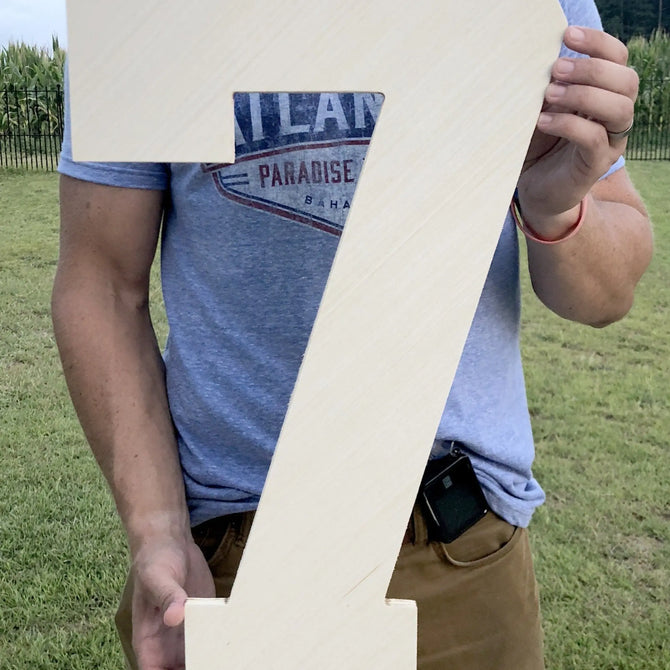 24 inch Wooden Number 7 From CollageandWood.com
