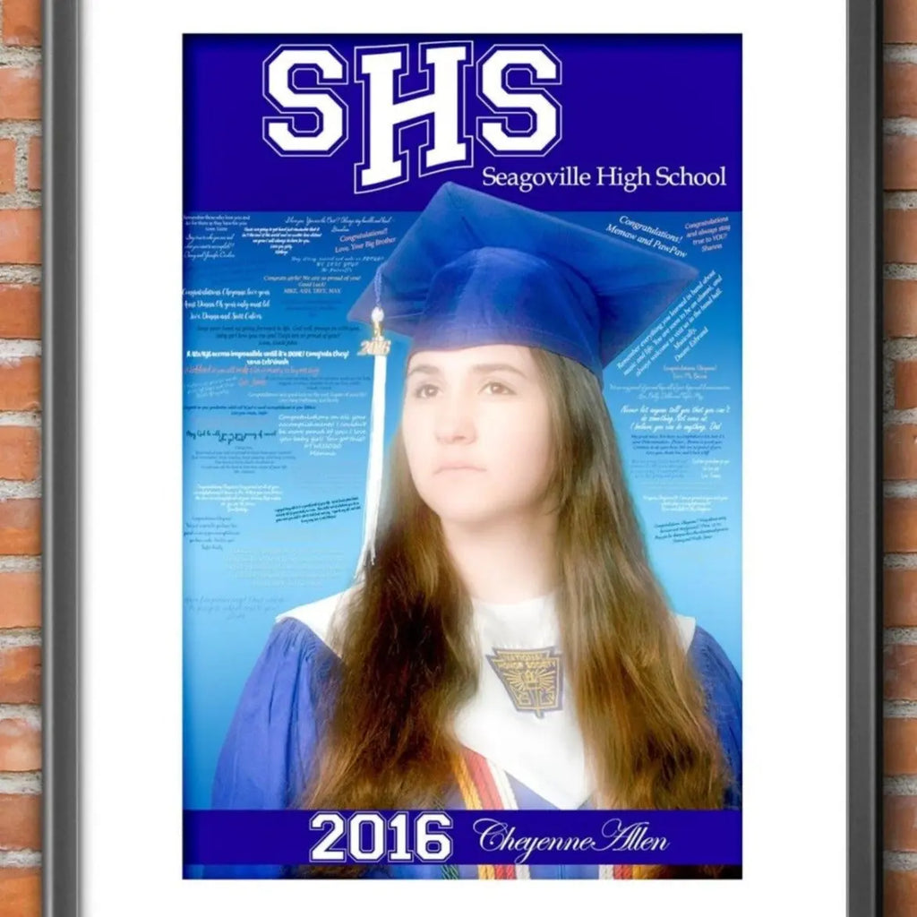 Custom Senior Nights Sports Poster | Sports Number or Letter Photo Collage for Senior Night - collageandwood