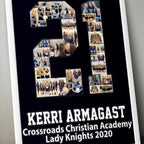 Volleyball Senior Nights Sports Poster | Sports Number or Letter Photo Collage for Senior Night - collageandwood