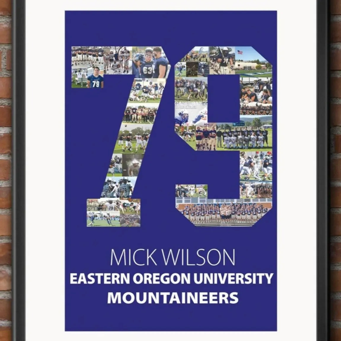 Custom Senior Nights Sports Poster | Sports Number or Letter Photo Collage for Senior Night - collageandwood