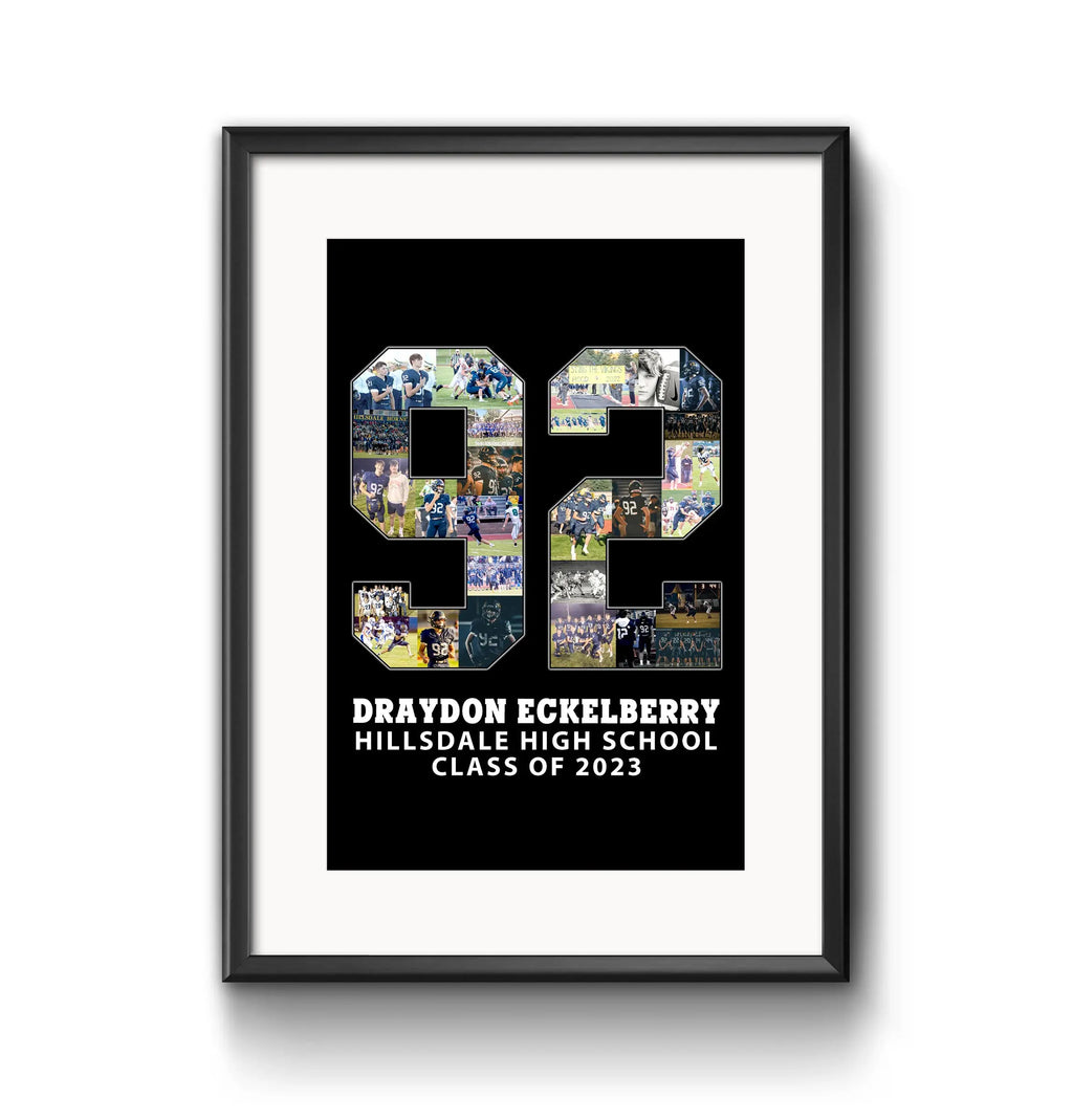 Looking for deas for senior night football? How about a custom poster like this one for #92?