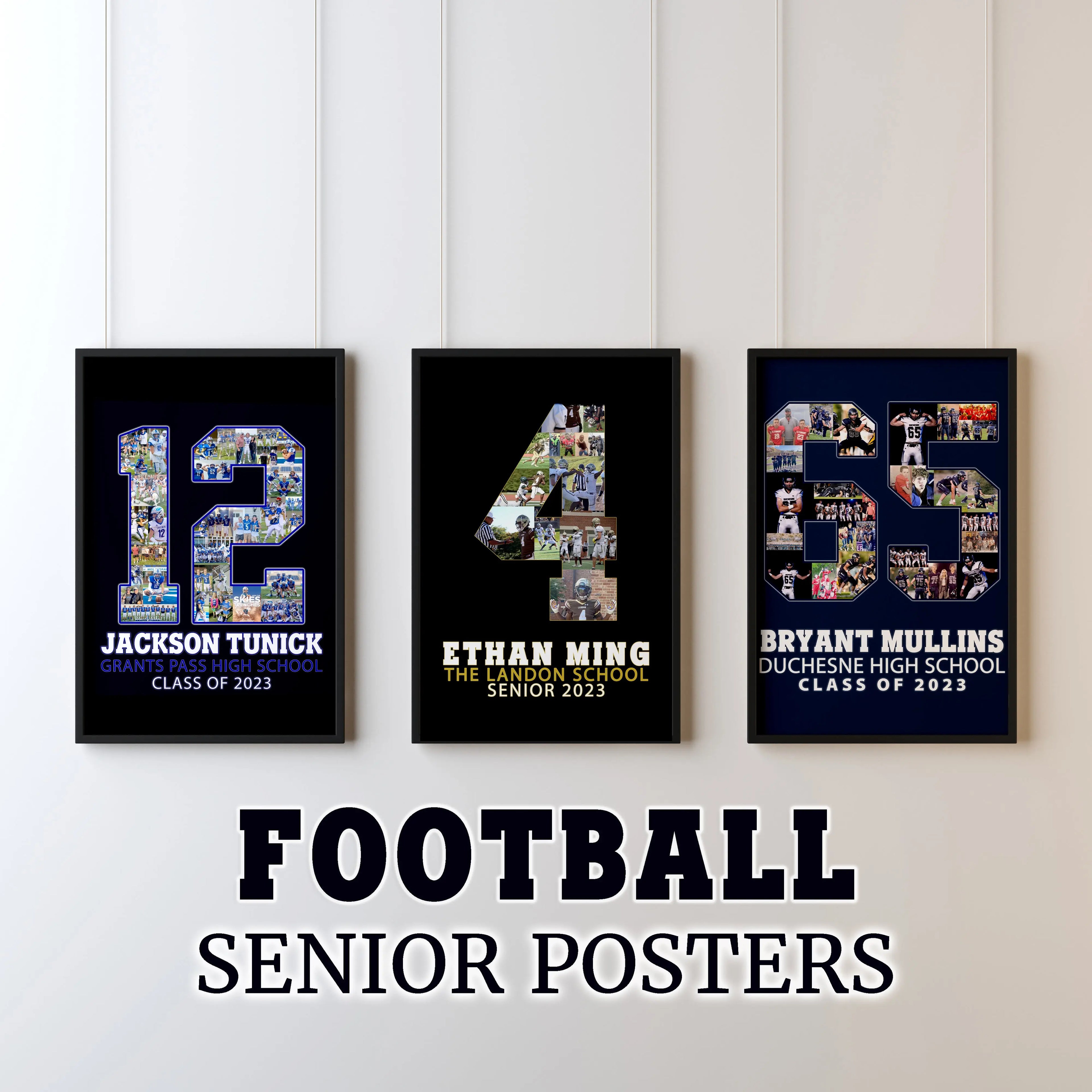 senior football poster examples for the class of 2023.