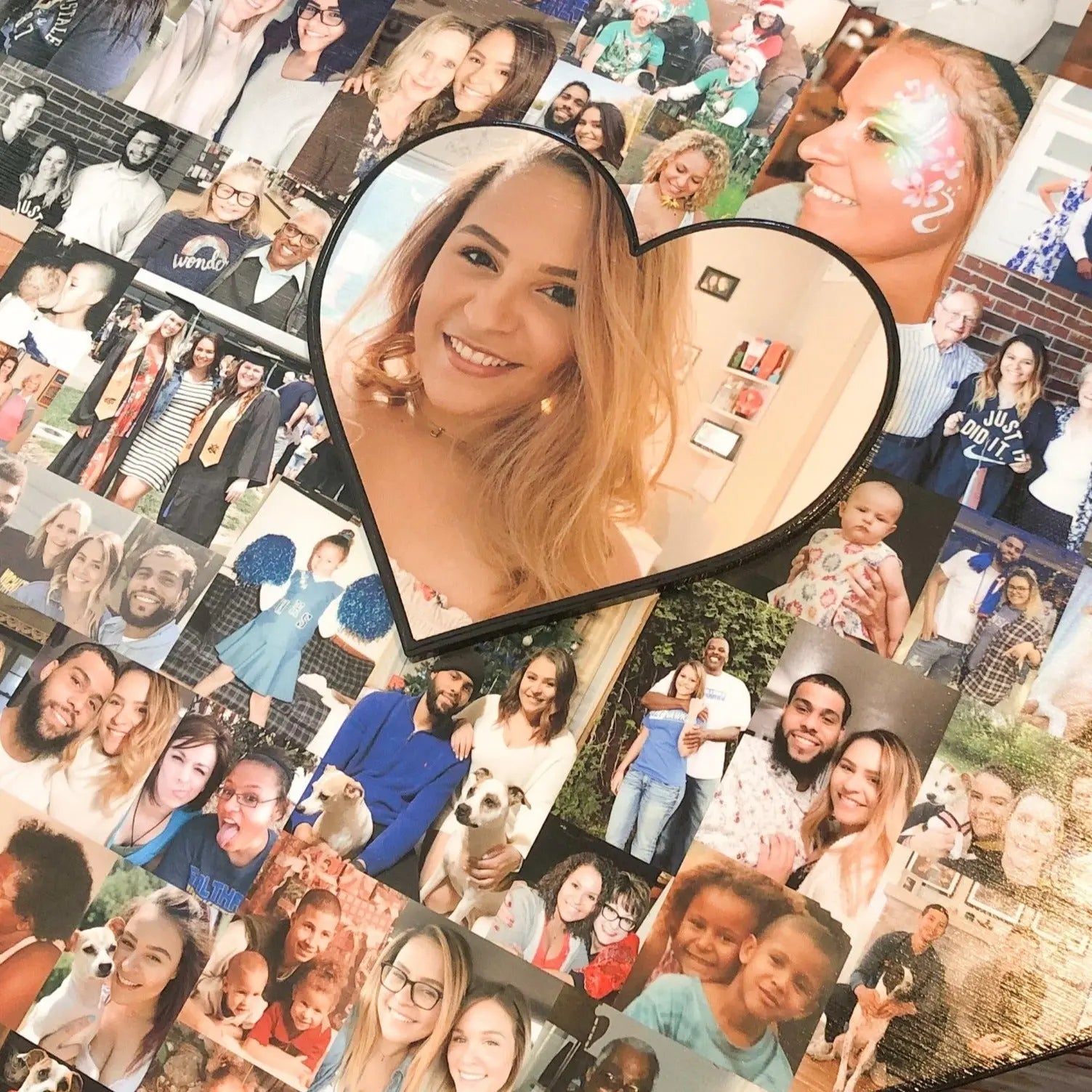 Giant Heart Collage, Valentine's Gift, Galentine's Gift - collageandwood