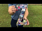 Wooden Letter Z Collage, covered with football pictures. Custom collage from Collageandwood.com
