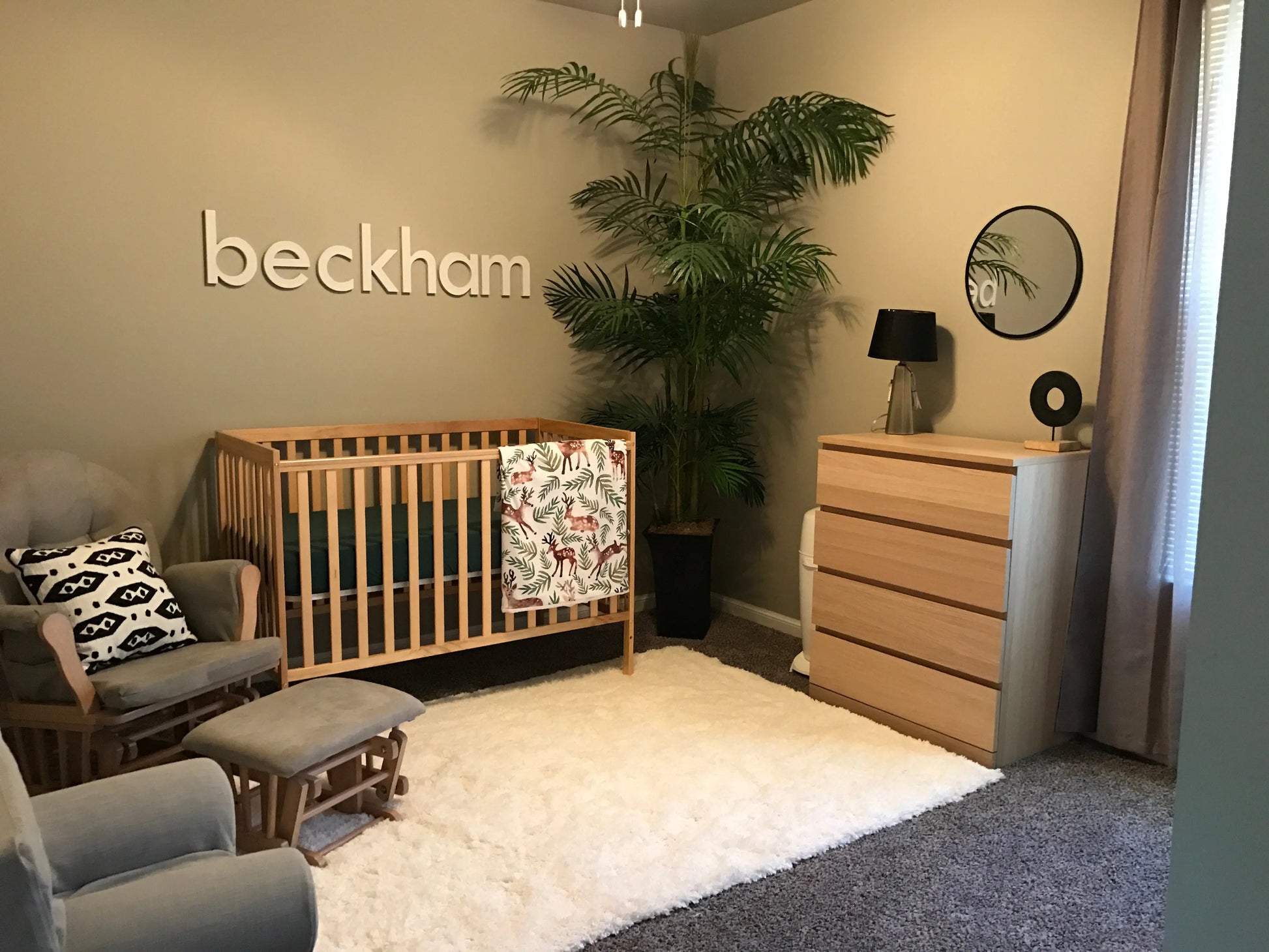 Custom nursery name signs - beckham