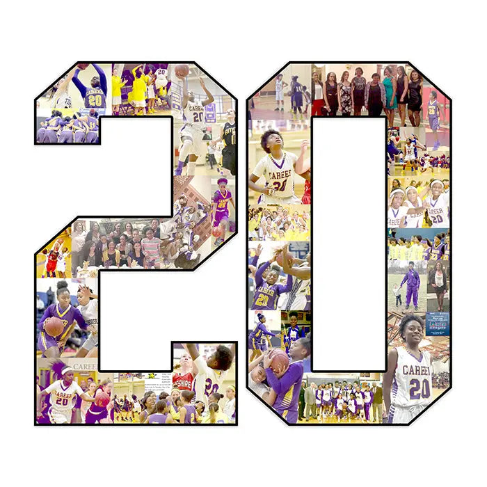 Collage #20 for girls basketball player from Collage and Wood.