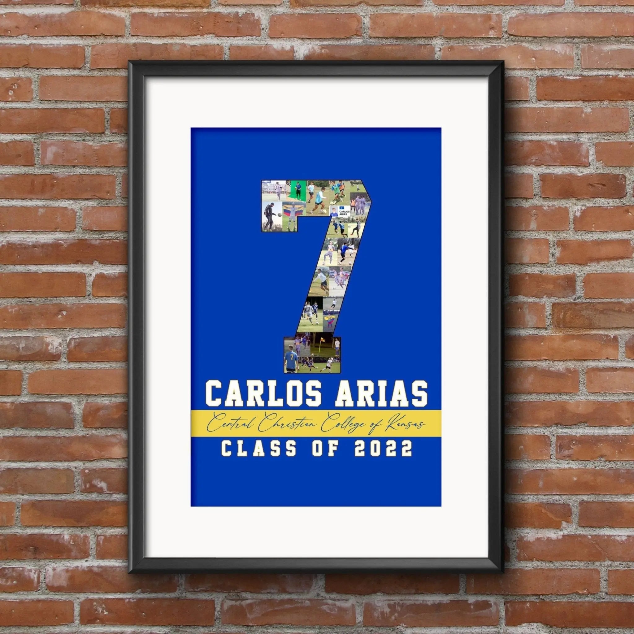 Senior Night Sports Poster, Custom Design | Sports Number or Letter Photo Collage for Senior Night - collageandwood