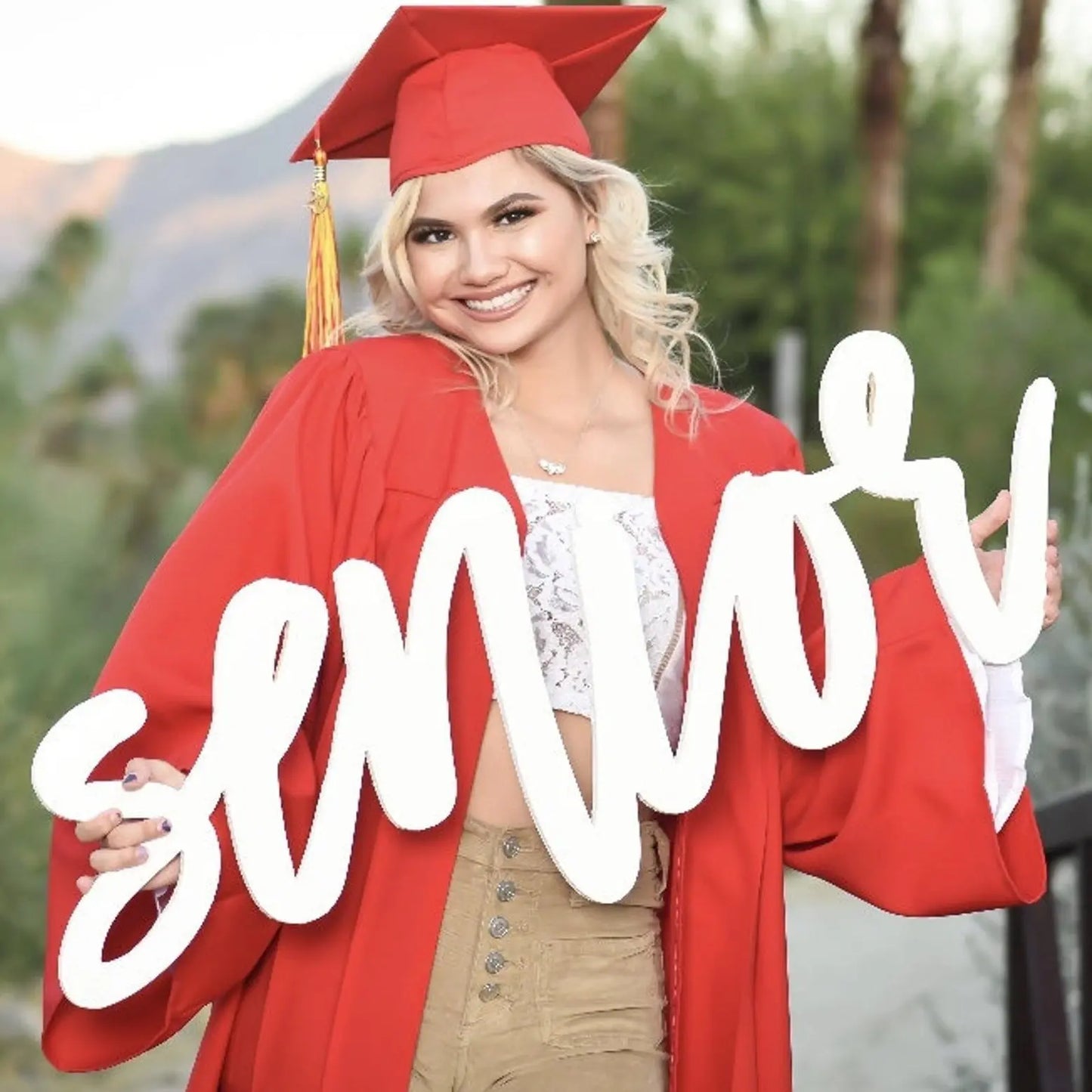 “Senior” Wooden Photo Prop Sign - collageandwood