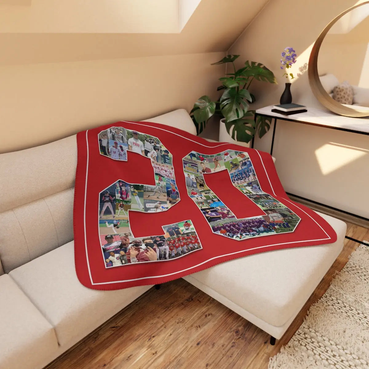 Giant Senior Night Blanket From CollageandWood.com.