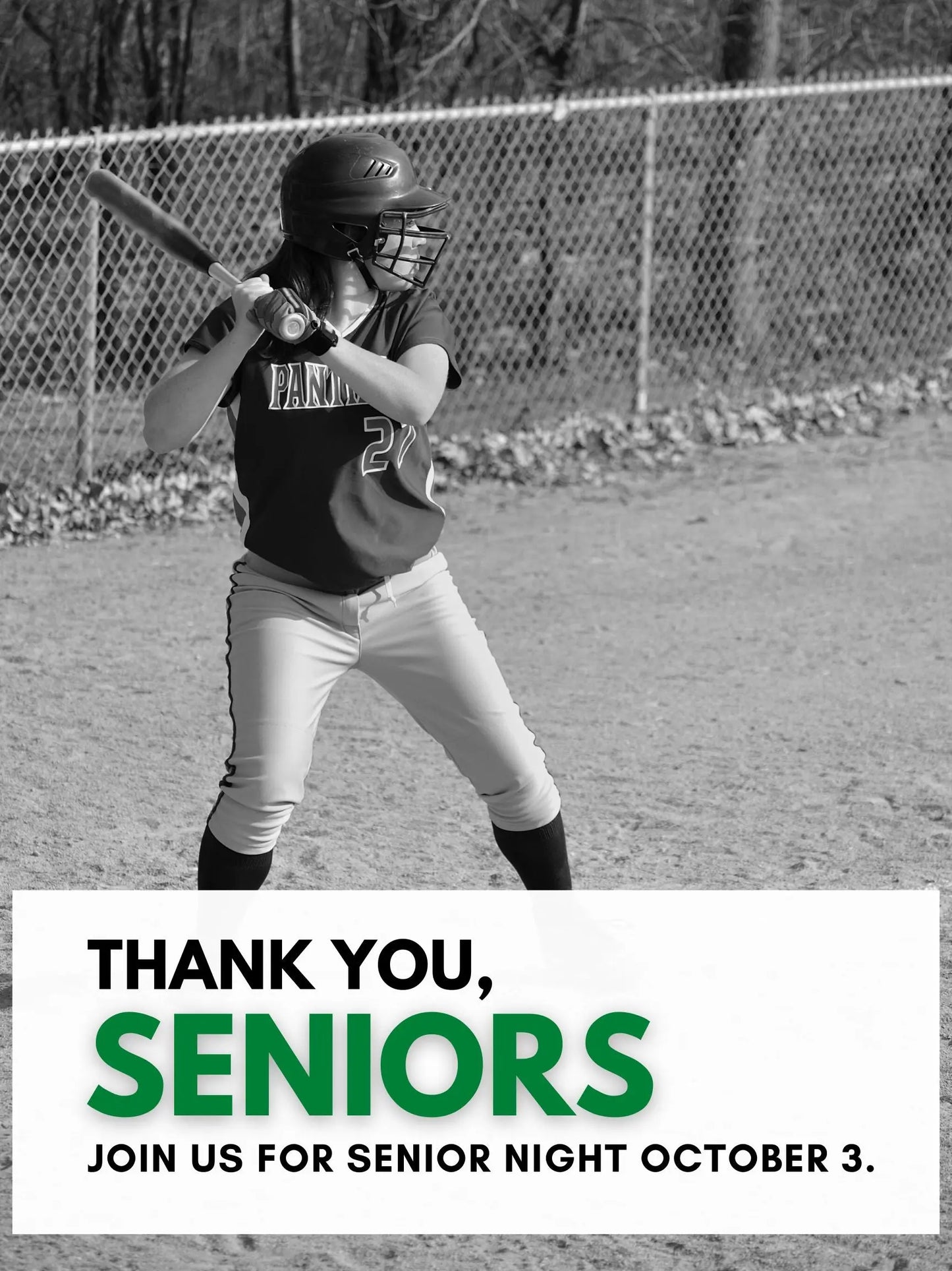 Softball Senior Night Poster to Promote Your Softball Senior Night