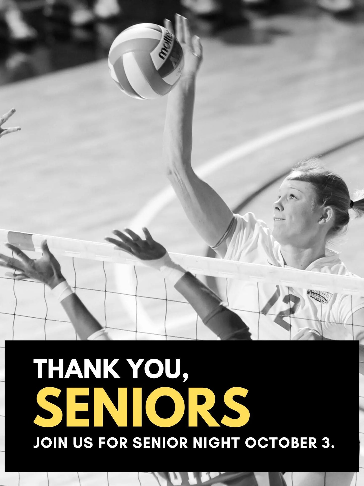 Volleyball Senior Night Poster to Promote Your Volleyball Senior Night