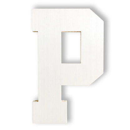Wood Letter P | Large Wooden Letter P | Unfinished Wood Letter P - collageandwood